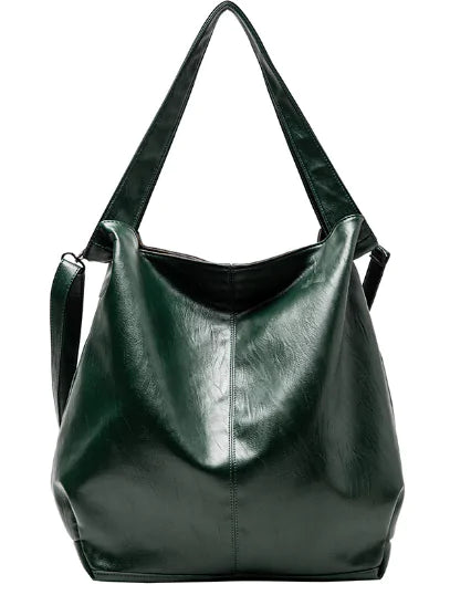 Retro Luxury Shoulder Bag: Casual PU Leather Tote - SIMYS