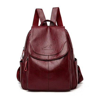 Women's Vintage Leather Backpack - Aussie - SIMYS