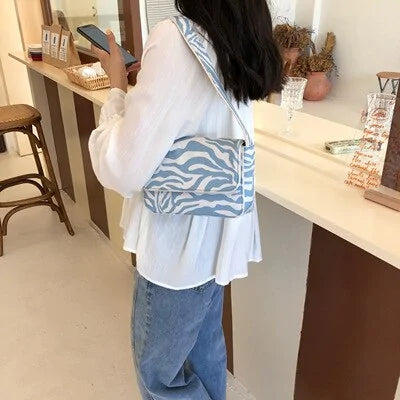 Zebra Pattern Shoulder Bag