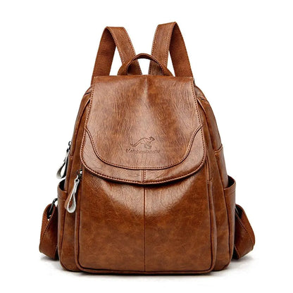 Women's Vintage Leather Backpack - Aussie - SIMYS