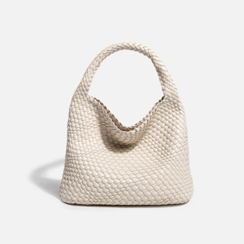 Hand-woven Bucket Soft Leather Bag for Women - SIMYS