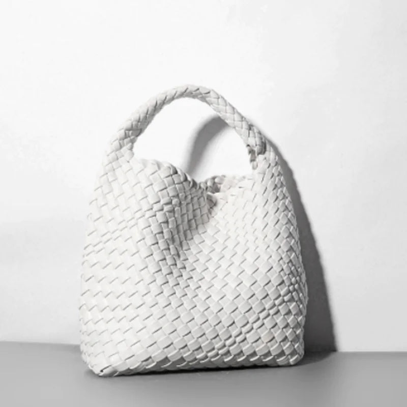 Hand-woven Bucket Soft Leather Bag for Women - SIMYS