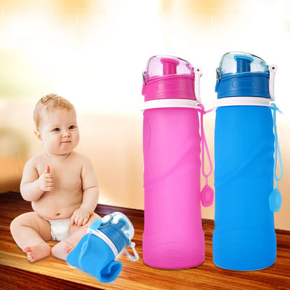 Foldable Leak Proof Silicone Water Bottle