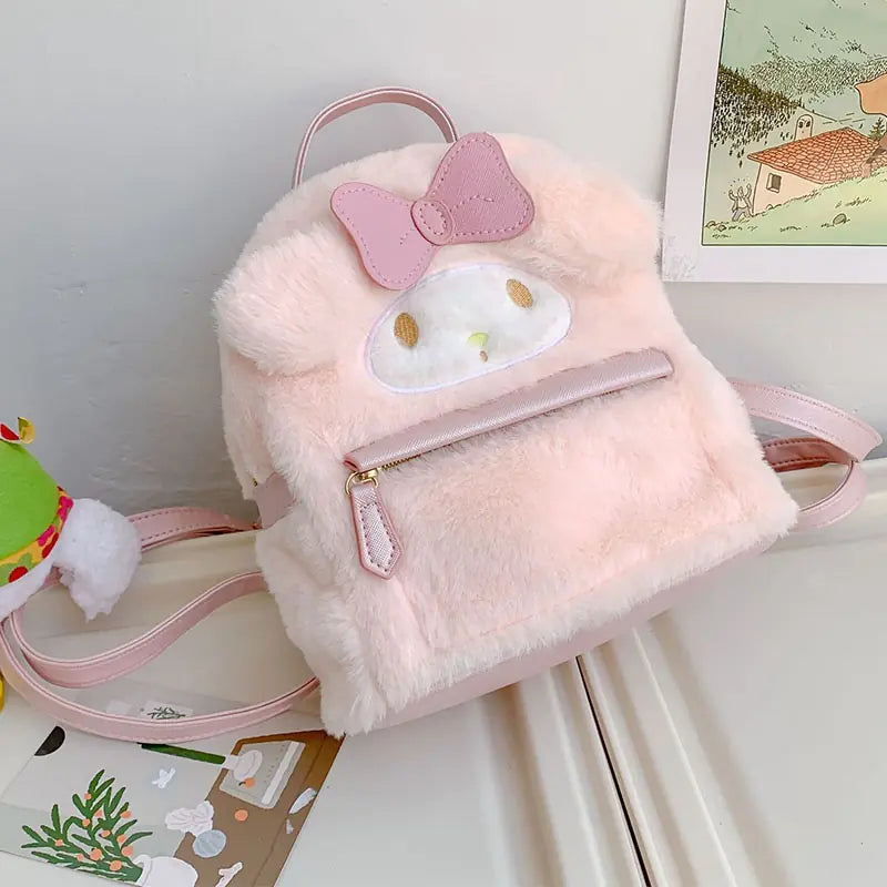 Cotton Plush Furry Backpack - SIMYS