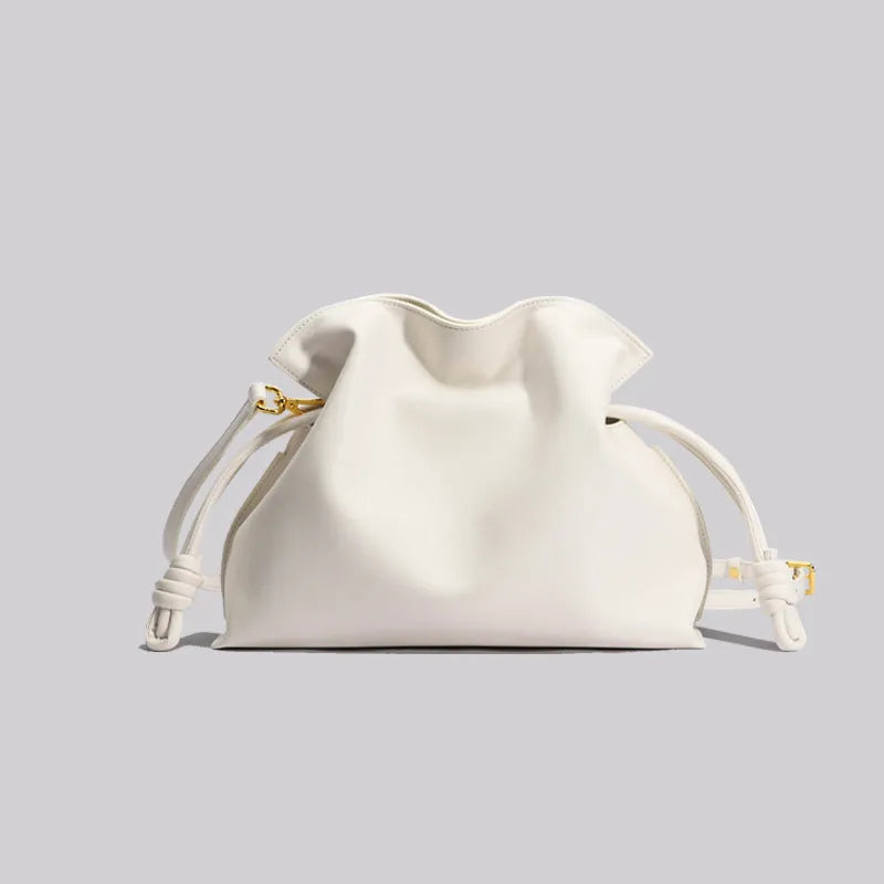 Women Fashion Pleated Cowhide Bag - SIMYS