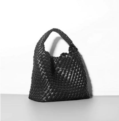 Hand-woven Bucket Soft Leather Bag for Women - SIMYS