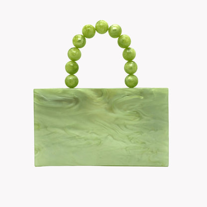 Green Acrylic Beaded Handbag