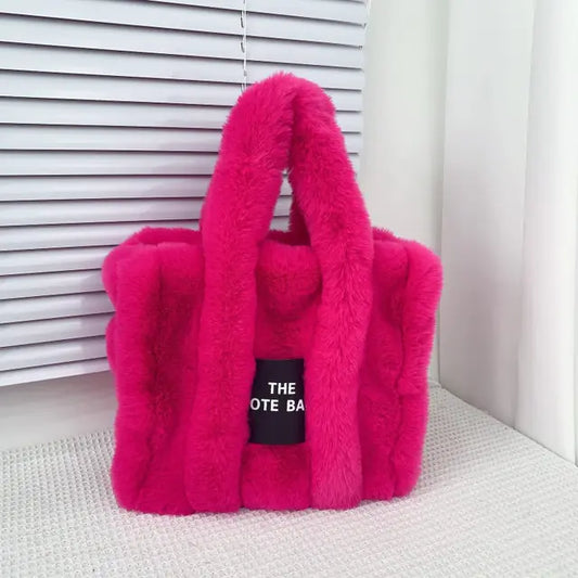 Designer Faux Fur Tote Bag - SIMYS