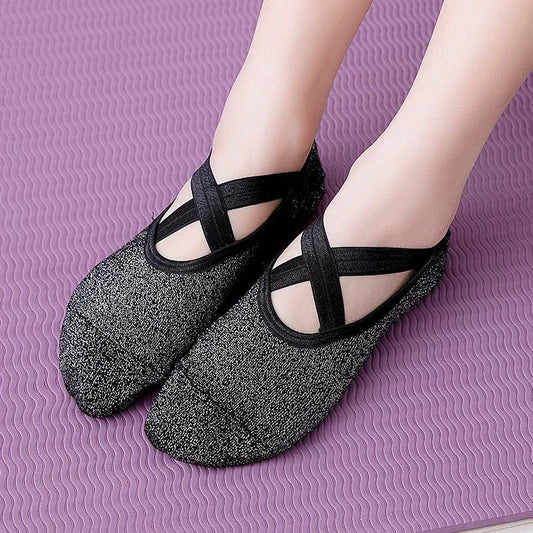 Non-Slip Cross Strap Yoga Socks