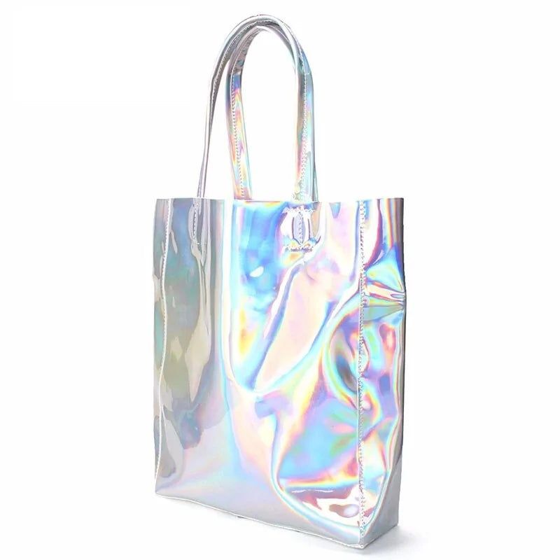 Laser Hologram Shoulder Bag Tote - SIMYS