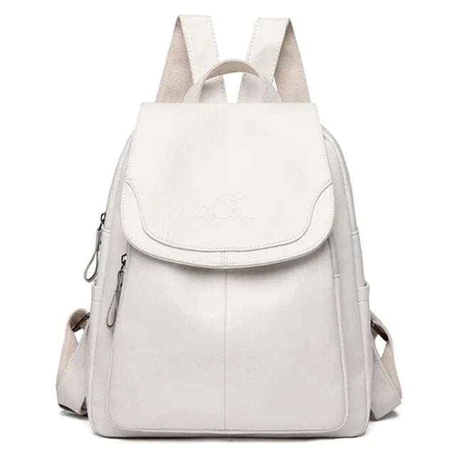 Women's Vintage Leather Backpack - Aussie - SIMYS