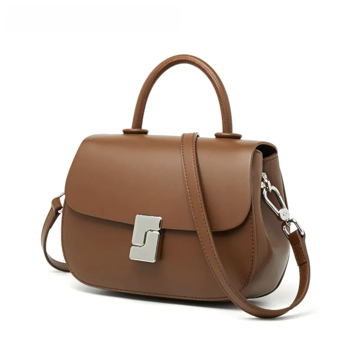 Retro Leather Saddle Crossbody Bag - SIMYS