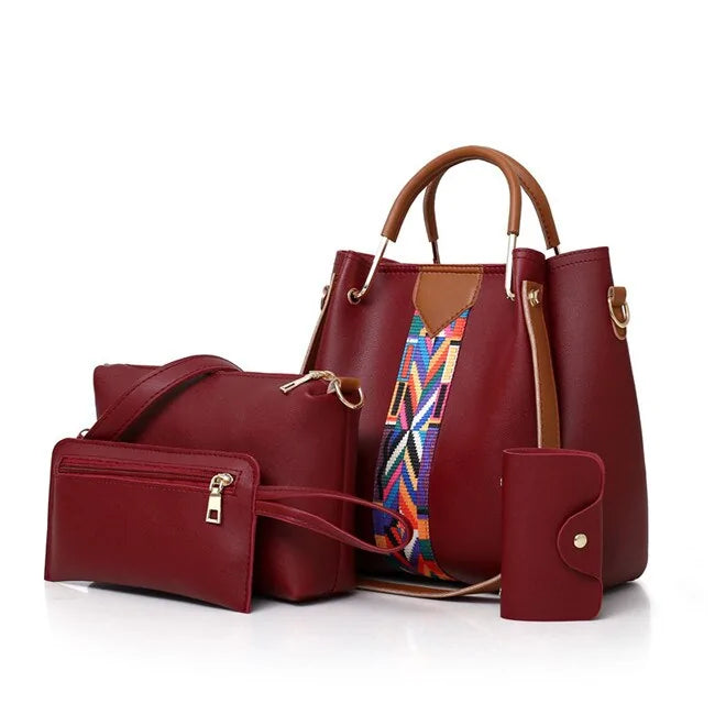 High-Quality PU Leather Fashion Women's Bag Set - SIMYS