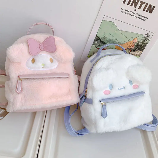 Cotton Plush Furry Backpack - SIMYS