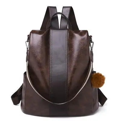 Womens Travel Leather Backpack - SIMYS