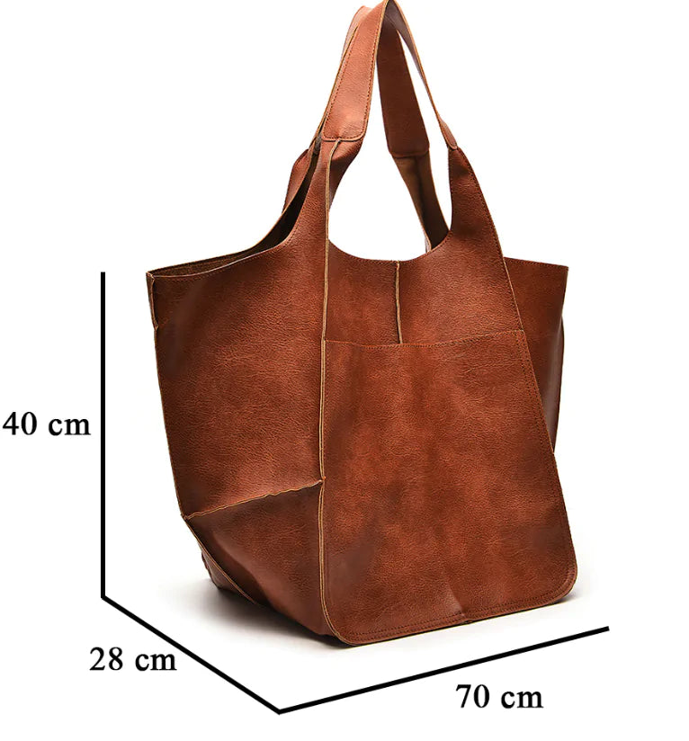 Retro Luxury Shoulder Bag: Casual PU Leather Tote - SIMYS