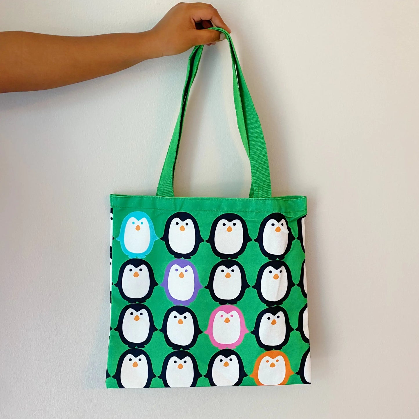 Let’s Hold Hands Penguin Canvas Tote - SIMYS