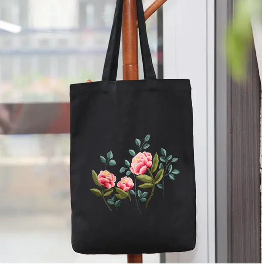 Canvas Bag Embroidered Diy Material Kit - SIMYS