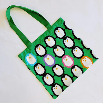 Let’s Hold Hands Penguin Canvas Tote - SIMYS