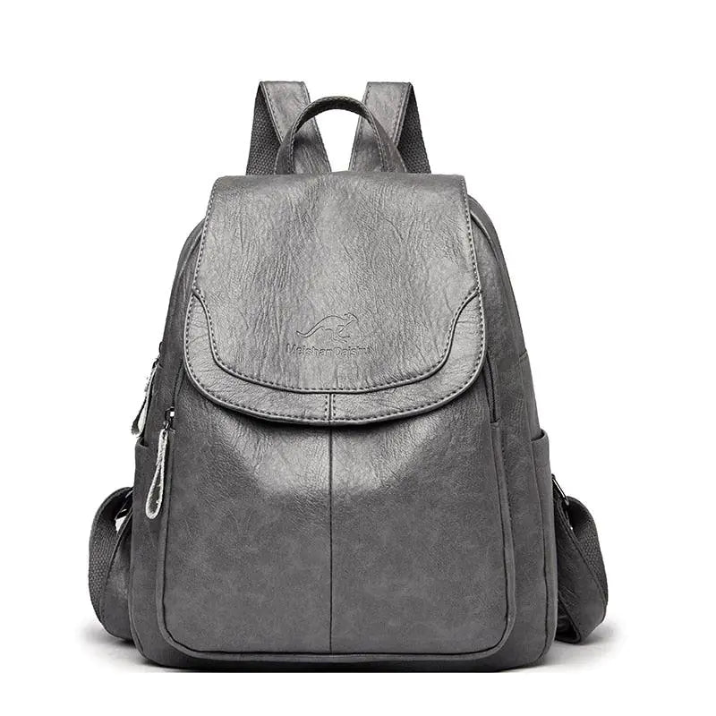 Women's Vintage Leather Backpack - Aussie - SIMYS