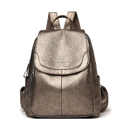 Women's Vintage Leather Backpack - Aussie - SIMYS