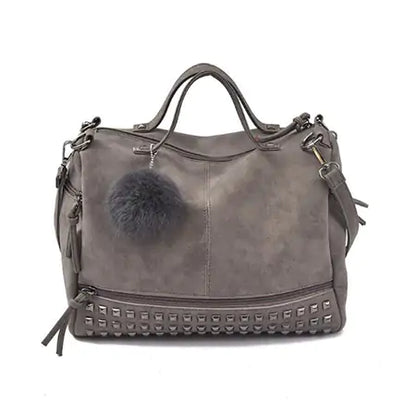 Vintage Rivet Leather Handbag