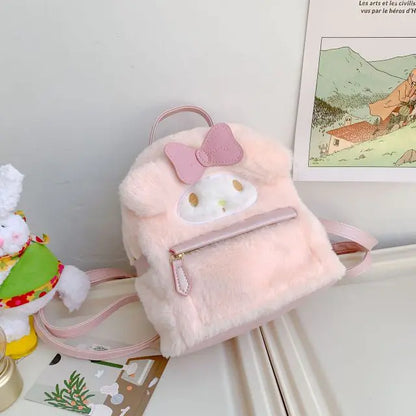 Cotton Plush Furry Backpack - SIMYS