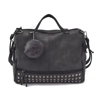 Vintage Rivet Leather Handbag