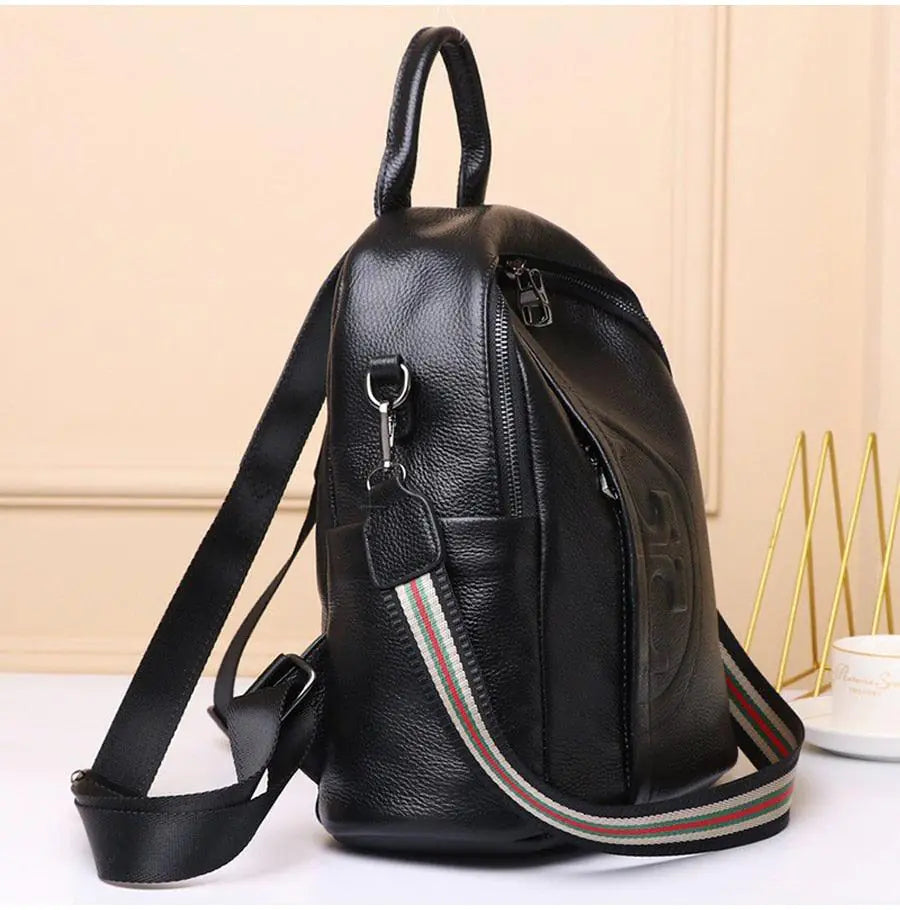 Casual Leather Backpack- Seattle - SIMYS